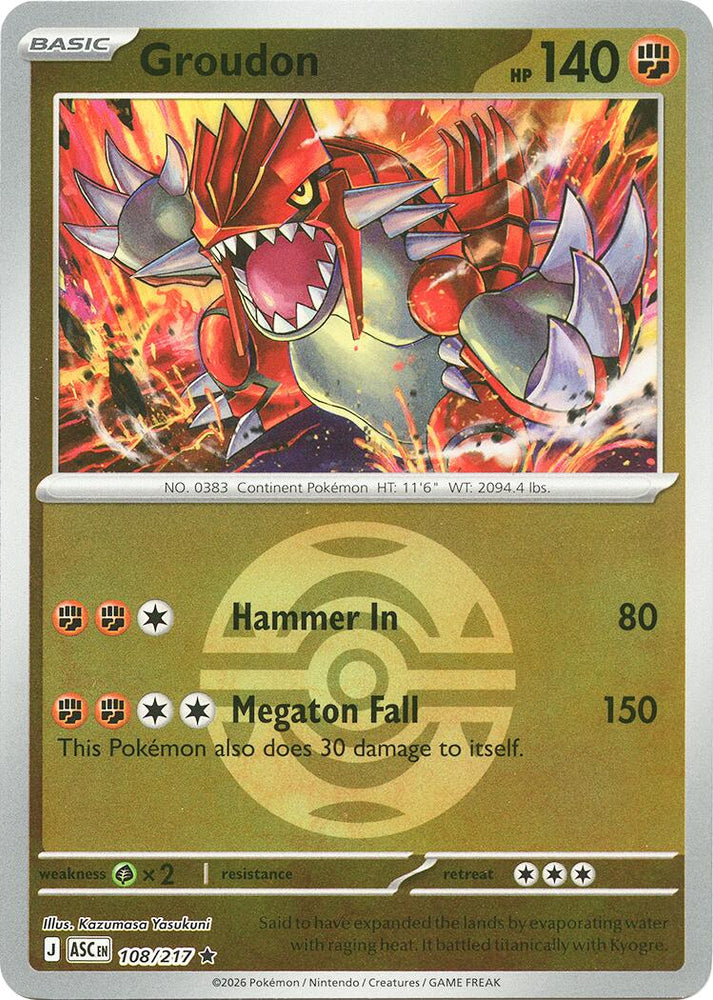 Groudon (108/217) (Dusk Ball) [Mega Evolution: Ascended Heroes] Pokémon
