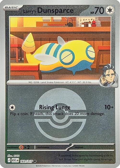 Larry's Dunsparce (163/217) (Poke Ball) [Mega Evolution: Ascended Heroes] Pokémon