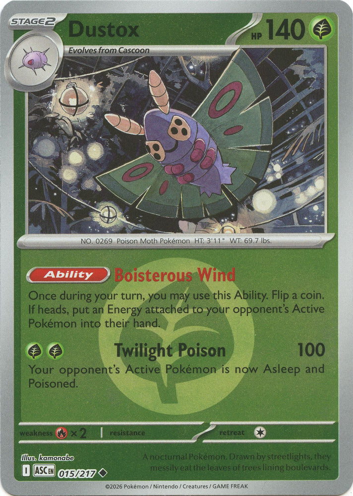 Dustox (015/217) (Energy Symbol Pattern) [Mega Evolution: Ascended Heroes] Pokémon