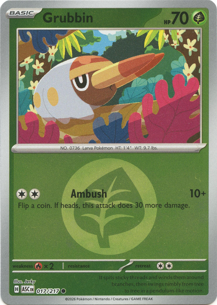 Grubbin (017/217) (Energy Symbol Pattern) [Mega Evolution: Ascended Heroes] Pokémon