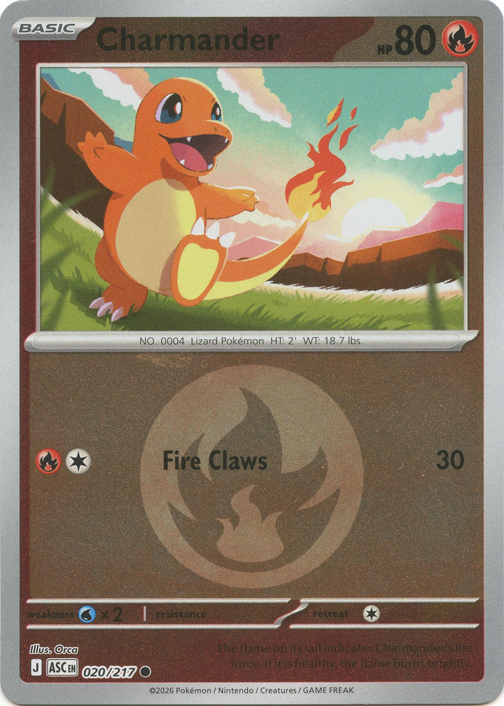 Charmander (020/217) (Energy Symbol Pattern) [Mega Evolution: Ascended Heroes] Pokémon