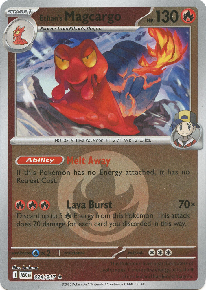 Ethan's Magcargo (024/217) (Energy Symbol Pattern) [Mega Evolution: Ascended Heroes] Pokémon
