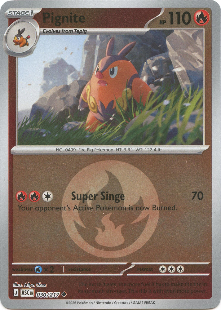 Pignite (030/217) (Energy Symbol Pattern) [Mega Evolution: Ascended Heroes] Pokémon
