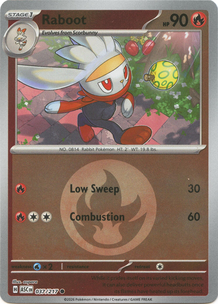 Raboot (037/217) (Energy Symbol Pattern) [Mega Evolution: Ascended Heroes] Pokémon