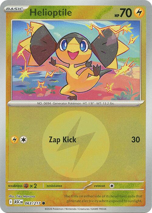 Helioptile (063/217) (Energy Symbol Pattern) [Mega Evolution: Ascended Heroes] Pokémon