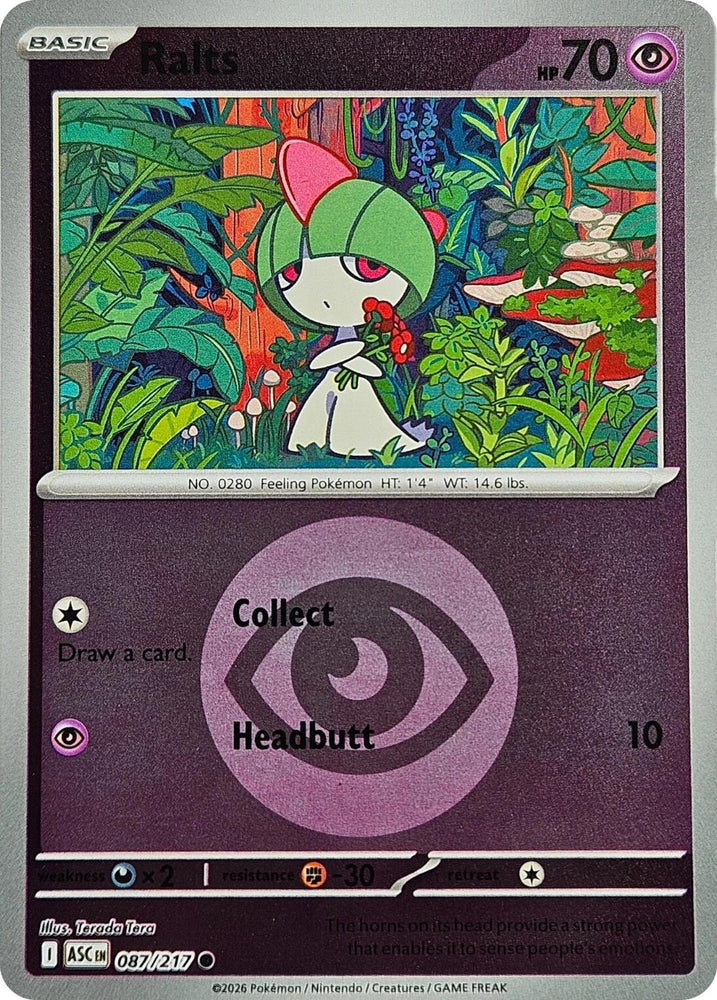 Ralts (087/217) (Energy Symbol Pattern) [Mega Evolution: Ascended Heroes] Pokémon