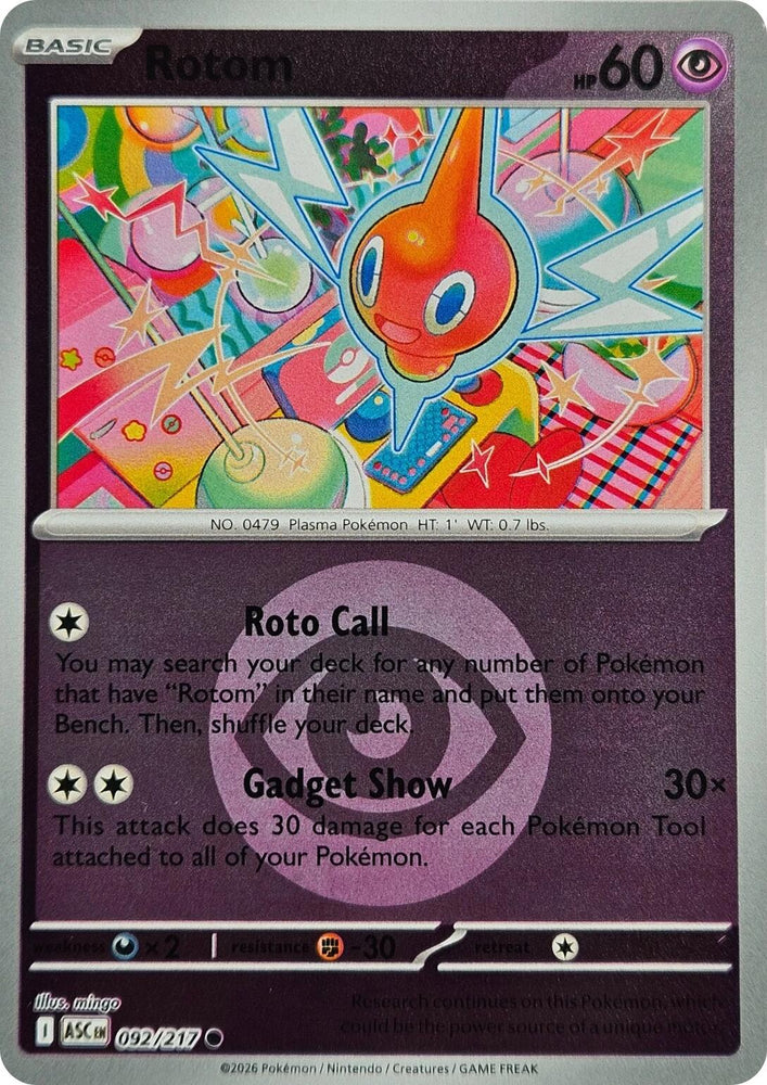 Rotom (092/217) (Energy Symbol Pattern) [Mega Evolution: Ascended Heroes] Pokémon