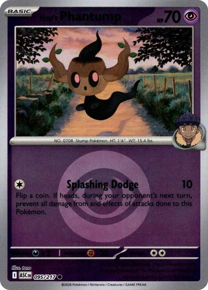 Hop's Phantump (095/217) (Energy Symbol Pattern) [Mega Evolution: Ascended Heroes] Pokémon