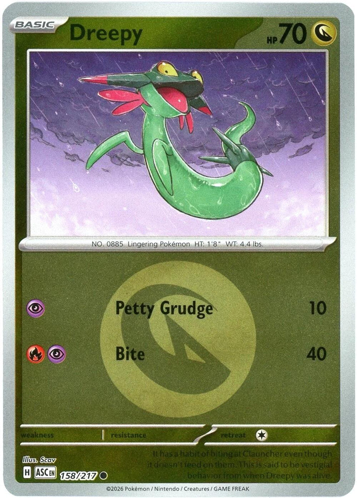 Dreepy (158/217) (Energy Symbol Pattern) [Mega Evolution: Ascended Heroes] Pokémon