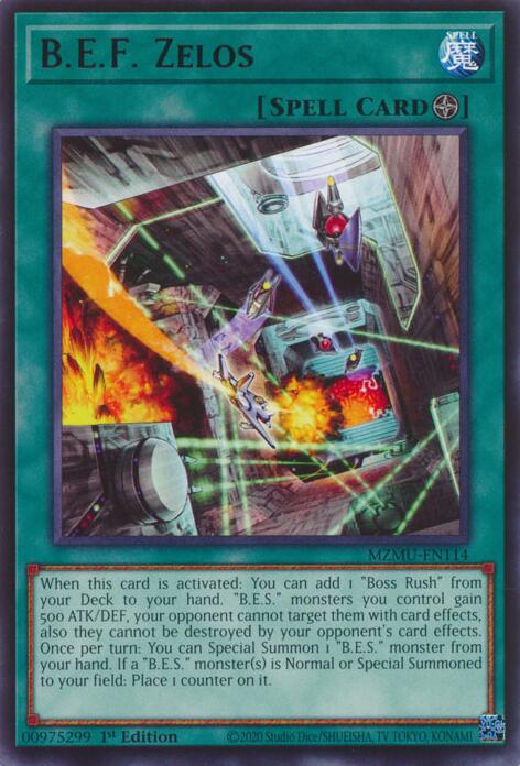 B.E.F. Zelos [MZMU-EN114] Rare Yu-Gi-Oh!