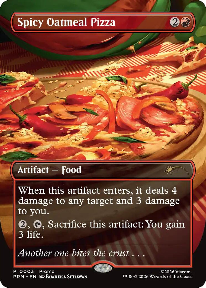 Spicy Oatmeal Pizza (Borderless) [Wizards Play Network 2026] Magic: The Gathering