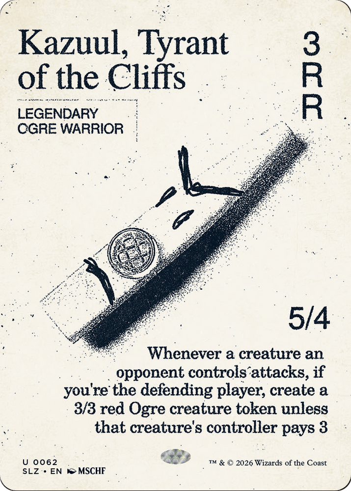 Kazuul, Tyrant of the Cliffs (0062) [Secret Lair x MSCHF: The Zeta Set] Magic: The Gathering