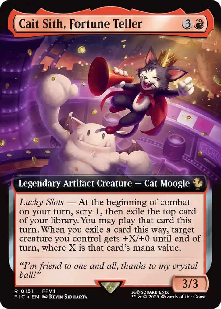 Cait Sith, Fortune Teller (Extended Art) [FINAL FANTASY Commander] Magic: The Gathering
