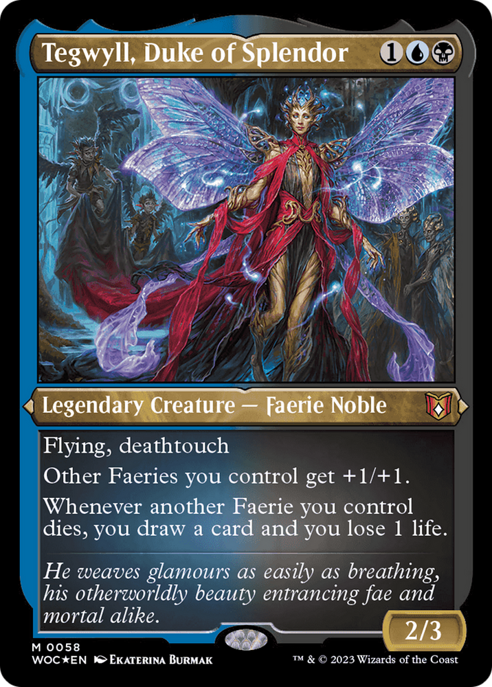 Tegwyll, Duke of Splendor (Display Commander) [Wilds of Eldraine Commander] Magic: The Gathering