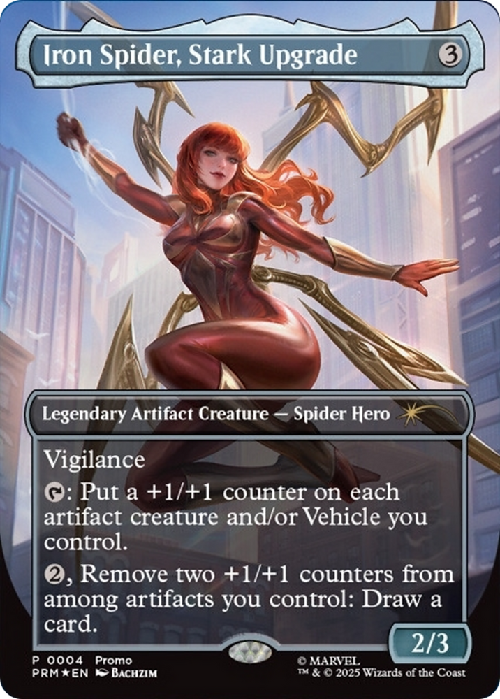 Iron Spider, Stark Upgrade (Borderless) [Media Promos] Magic: The Gathering