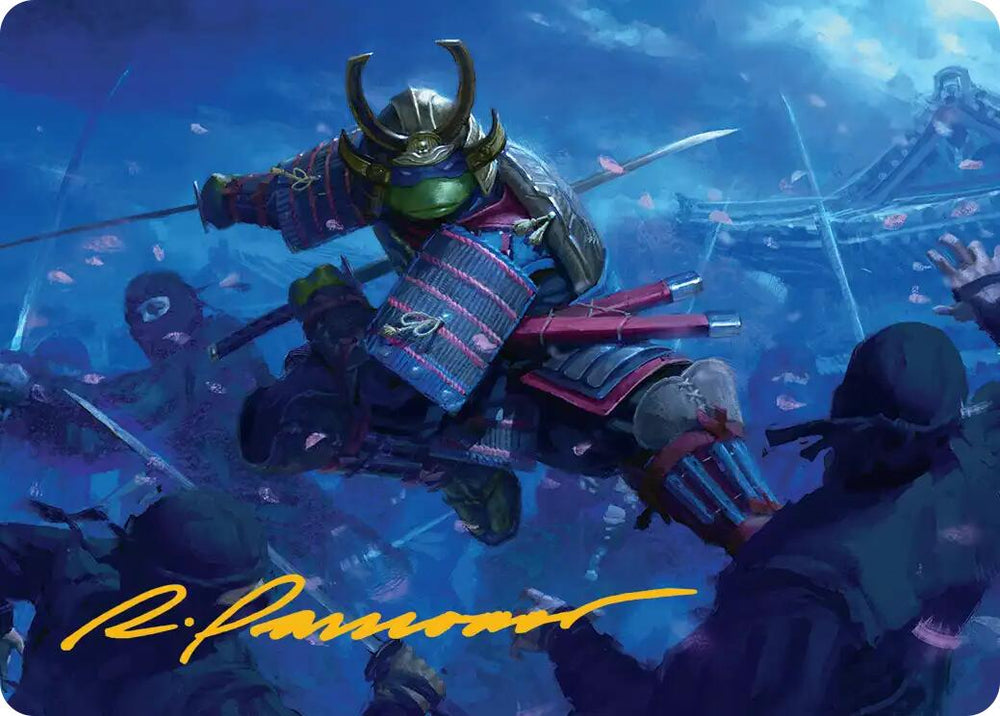 Leonardo, Sewer Samurai Art Card (1/54) (Gold-Stamped Signature) [Teenage Mutant Ninja Turtles Art Series] Magic: The Gathering