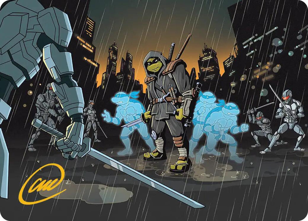 The Last Ronin's Technique Art Card (Gold-Stamped Signature) [Teenage Mutant Ninja Turtles Art Series] Magic: The Gathering