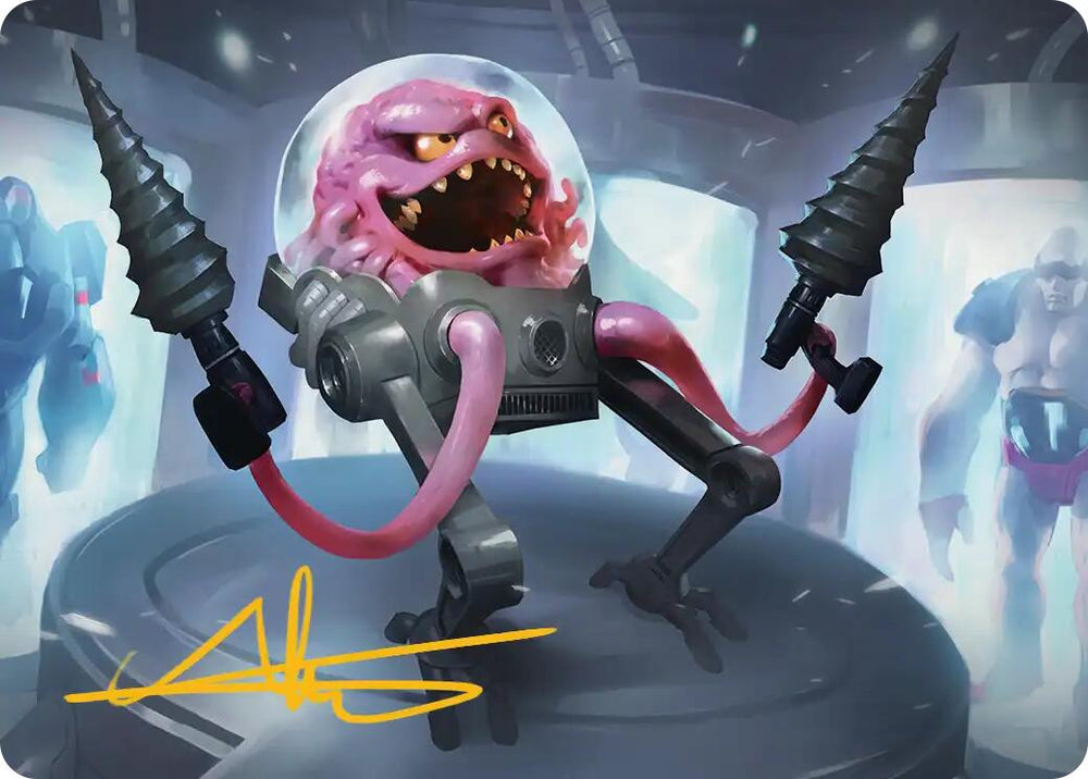 Krang, Master Mind Art Card (4/54) (Gold-Stamped Signature) [Teenage Mutant Ninja Turtles Art Series] Magic: The Gathering