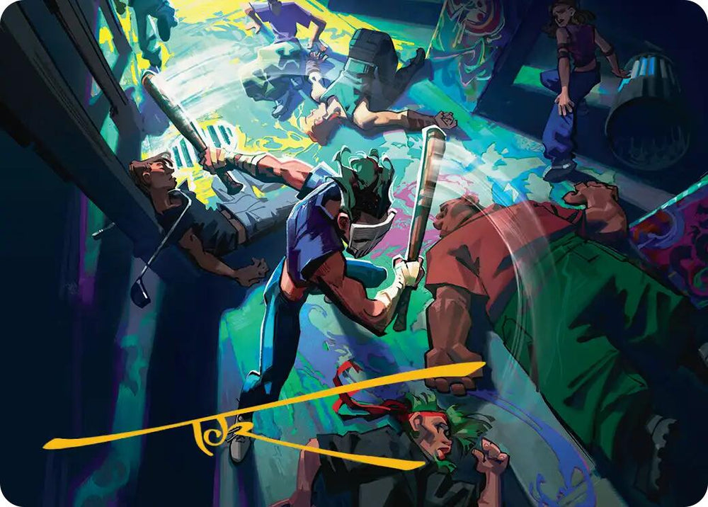 Pain 101 Art Card (Gold-Stamped Signature) [Teenage Mutant Ninja Turtles Art Series] Magic: The Gathering