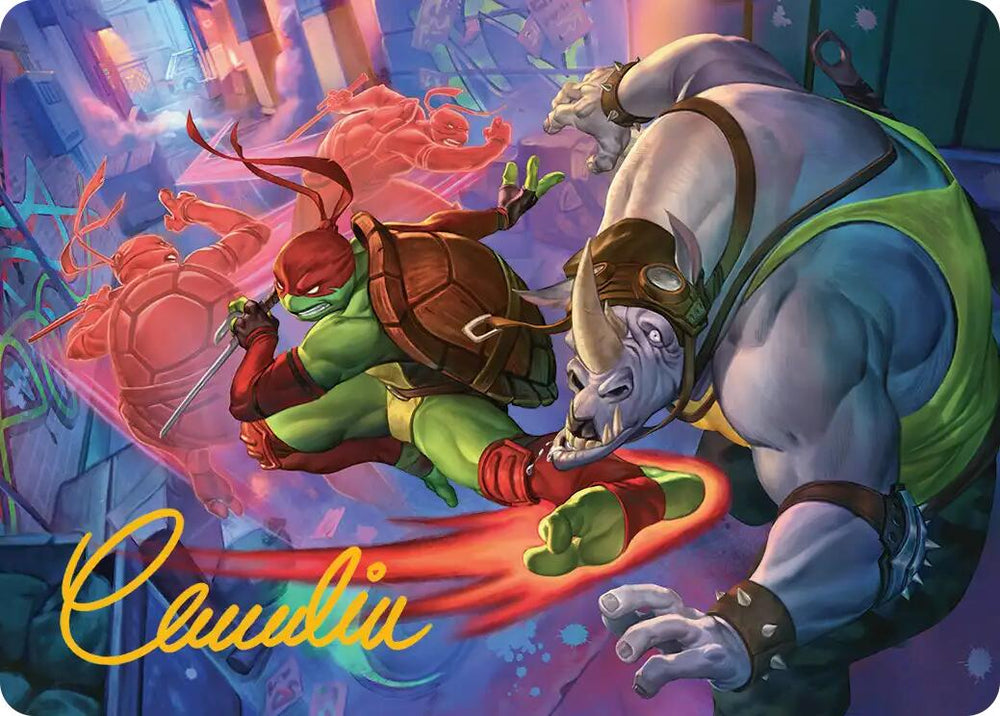 Super Combo Art Card (Gold-Stamped Signature) [Teenage Mutant Ninja Turtles Art Series] Magic: The Gathering