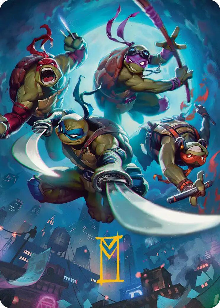 Heroes in a Half Shell Art Card (Gold-Stamped Signature) [Teenage Mutant Ninja Turtles Art Series] Magic: The Gathering