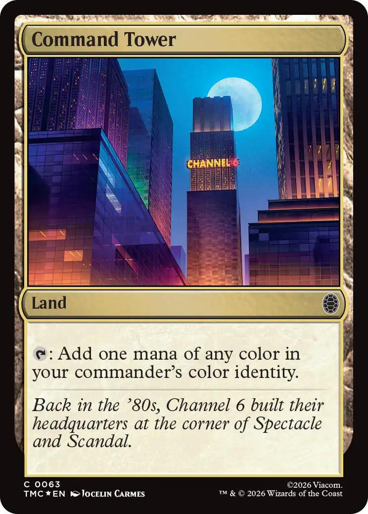 Command Tower (Surge Foil) [Teenage Mutant Ninja Turtles Commander] Magic: The Gathering
