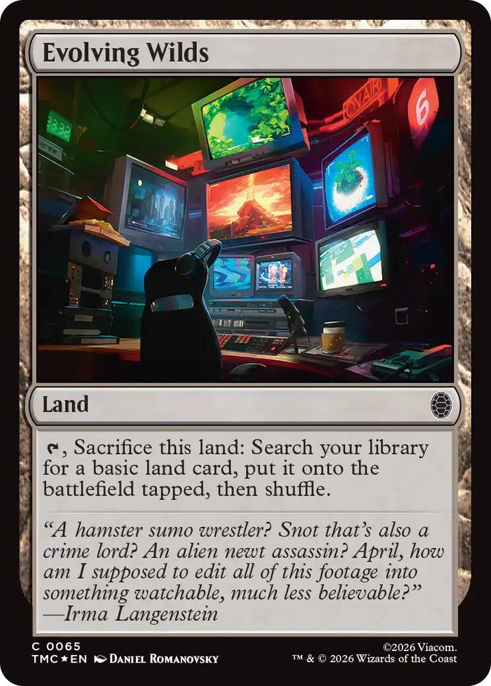 Evolving Wilds (Surge Foil) [Teenage Mutant Ninja Turtles Commander] Magic: The Gathering
