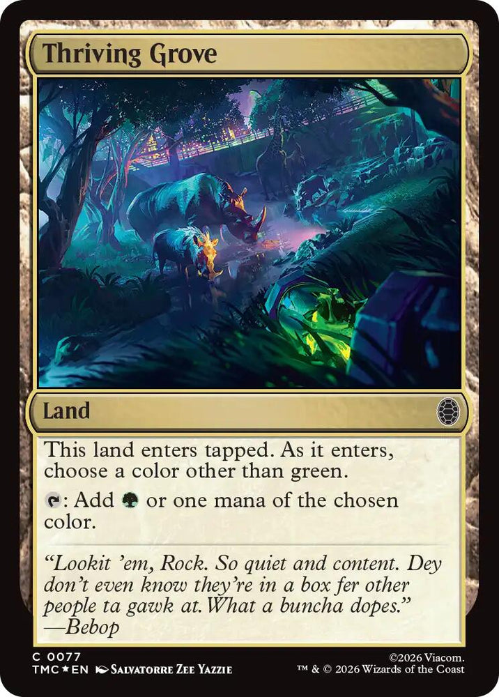 Thriving Grove (Surge Foil) [Teenage Mutant Ninja Turtles Commander] Magic: The Gathering