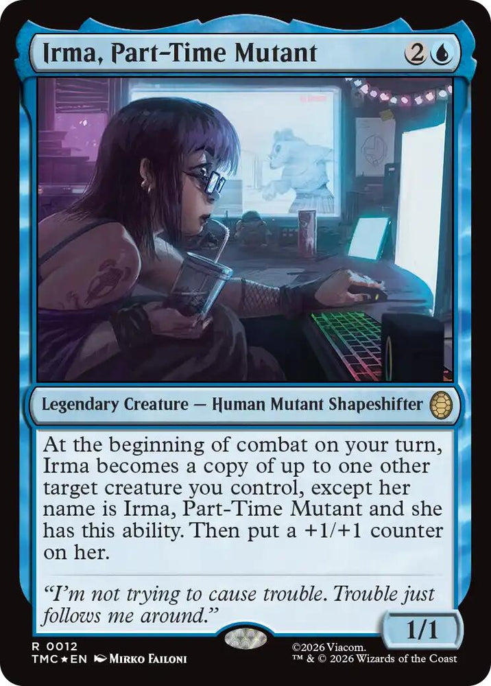 Irma, Part-Time Mutant (Surge Foil) [Teenage Mutant Ninja Turtles Commander] Magic: The Gathering
