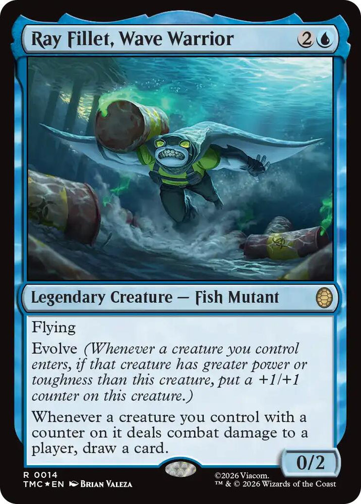 Ray Fillet, Wave Warrior (Surge Foil) [Teenage Mutant Ninja Turtles Commander] Magic: The Gathering