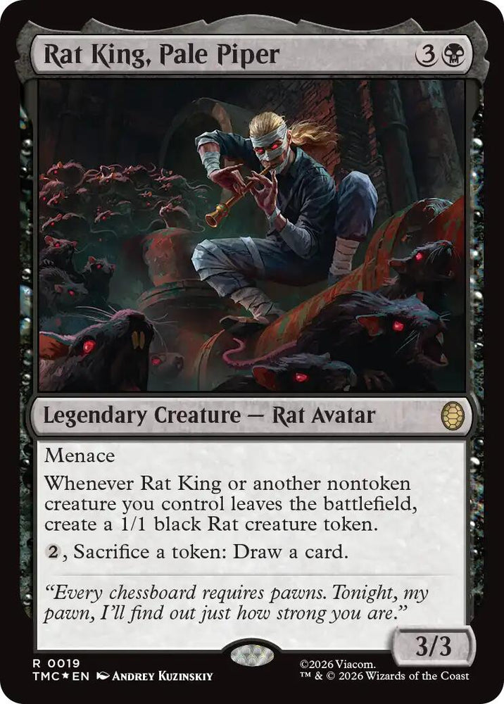 Rat King, Pale Piper (Surge Foil) [Teenage Mutant Ninja Turtles Commander] Magic: The Gathering