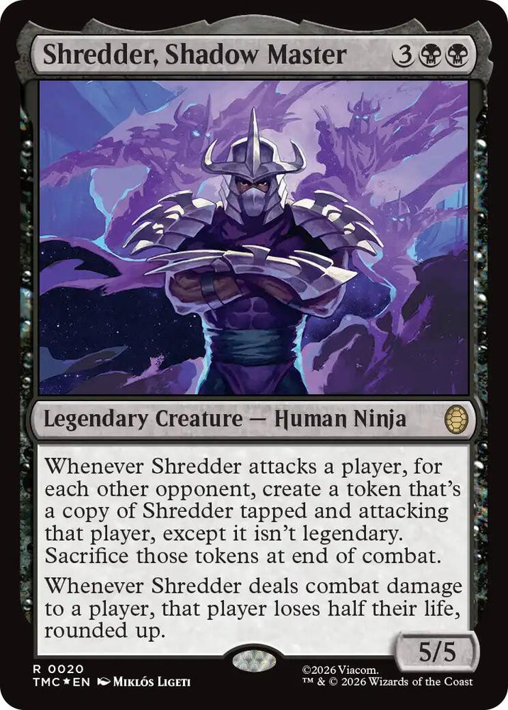 Shredder, Shadow Master (Surge Foil) [Teenage Mutant Ninja Turtles Commander] Magic: The Gathering