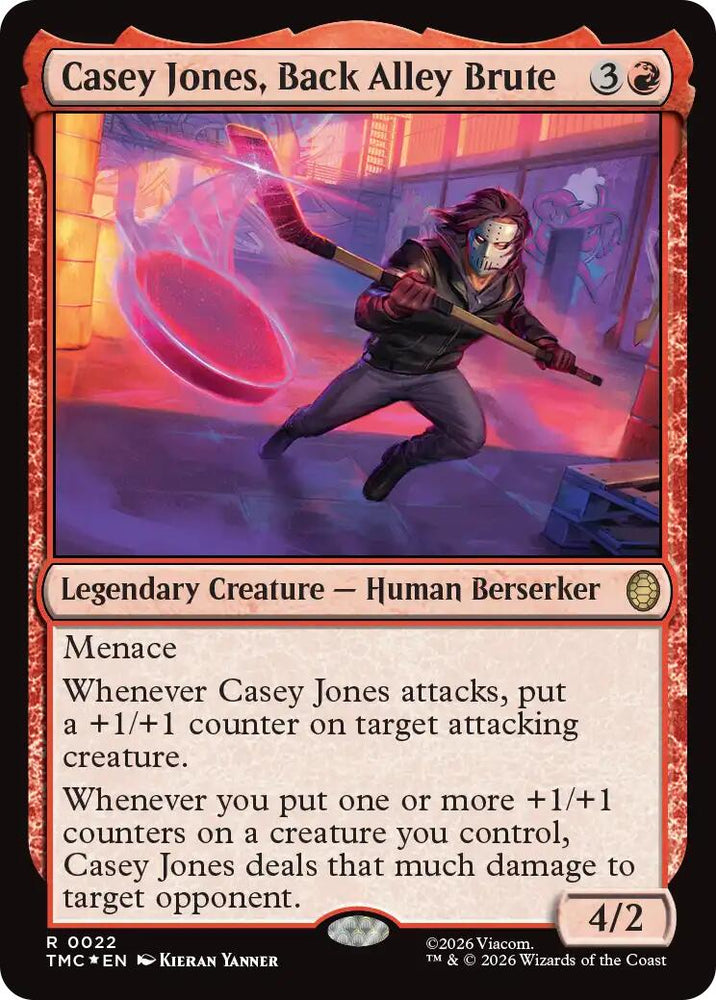 Casey Jones, Back Alley Brute (Surge Foil) [Teenage Mutant Ninja Turtles Commander] Magic: The Gathering