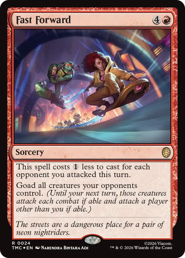 Fast Forward (Surge Foil) [Teenage Mutant Ninja Turtles Commander] Magic: The Gathering