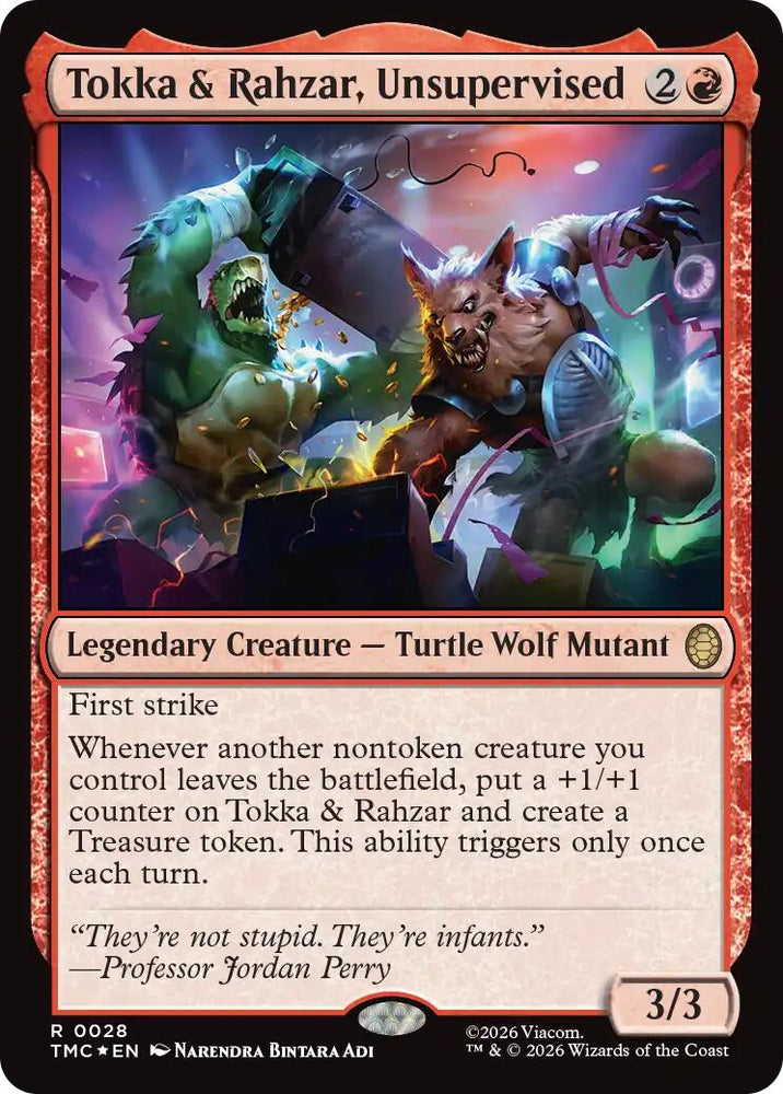 Tokka & Rahzar, Unsupervised (Surge Foil) [Teenage Mutant Ninja Turtles Commander] Magic: The Gathering