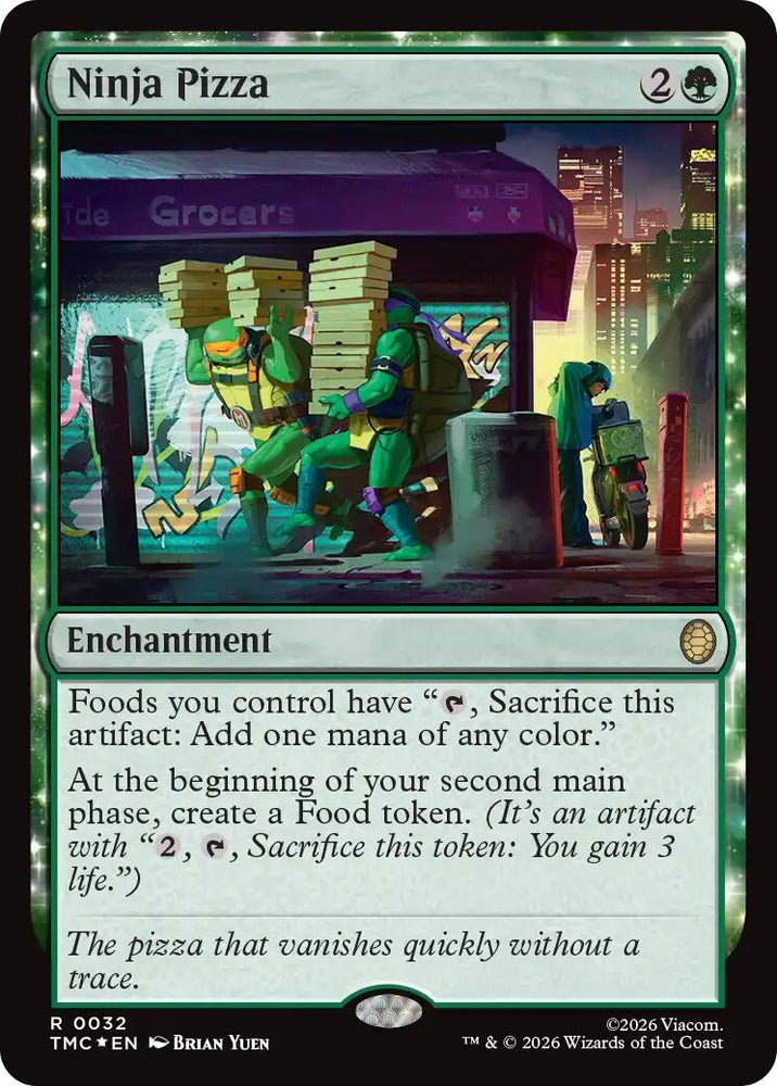 Ninja Pizza (Surge Foil) [Teenage Mutant Ninja Turtles Commander] Magic: The Gathering
