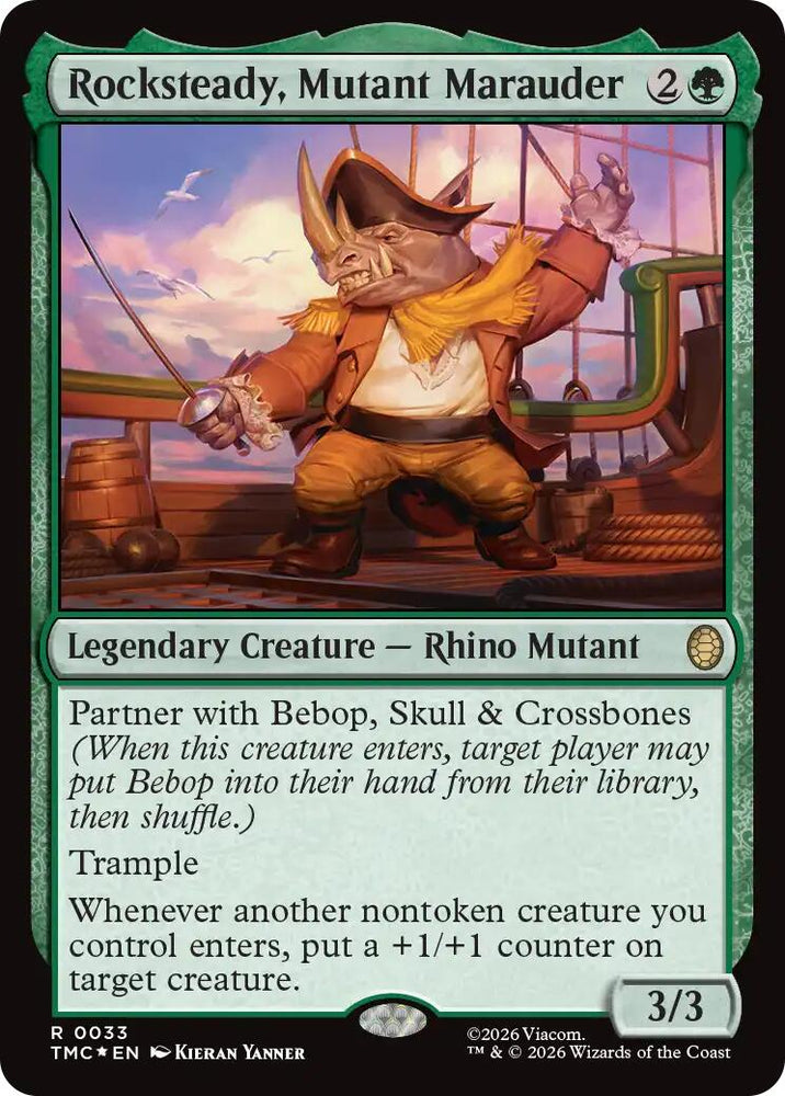 Rocksteady, Mutant Marauder (Surge Foil) [Teenage Mutant Ninja Turtles Commander] Magic: The Gathering