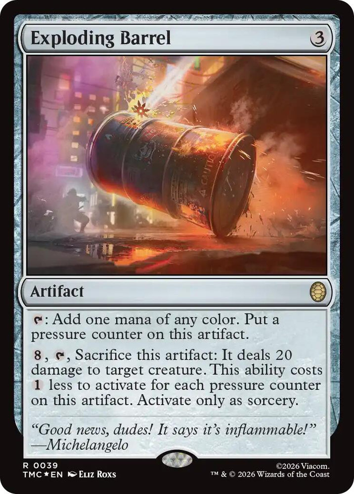 Exploding Barrel (Surge Foil) [Teenage Mutant Ninja Turtles Commander] Magic: The Gathering