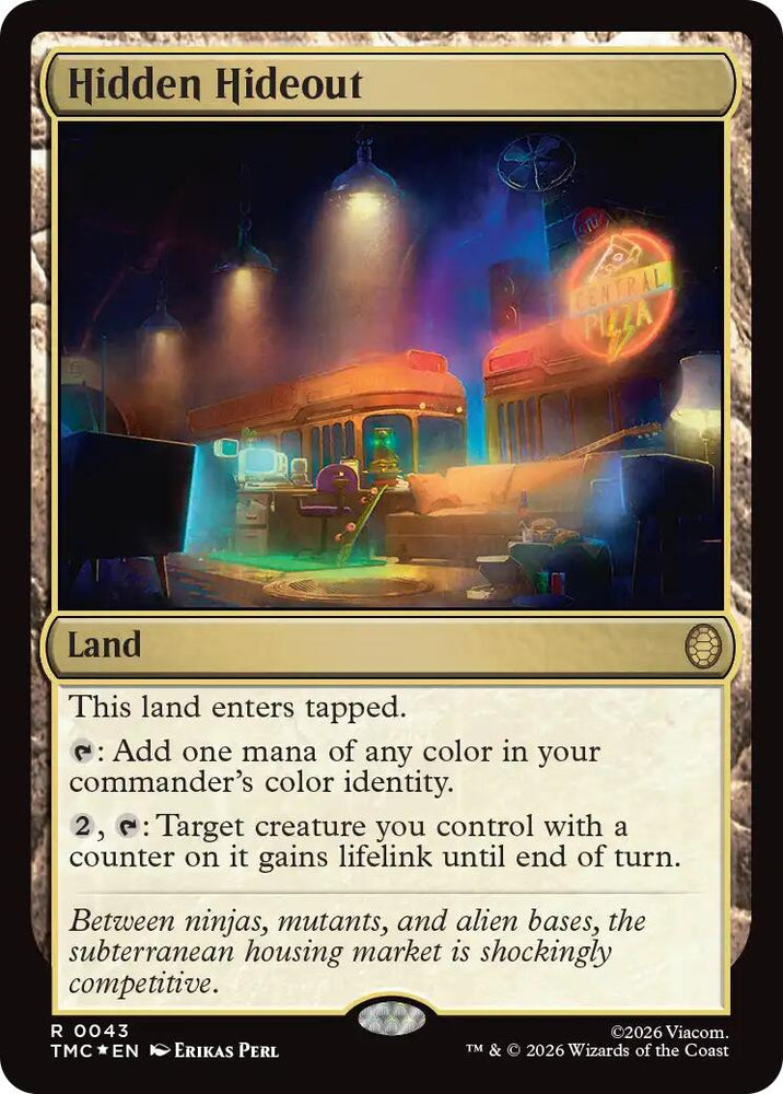 Hidden Hideout (Surge Foil) [Teenage Mutant Ninja Turtles Commander] Magic: The Gathering