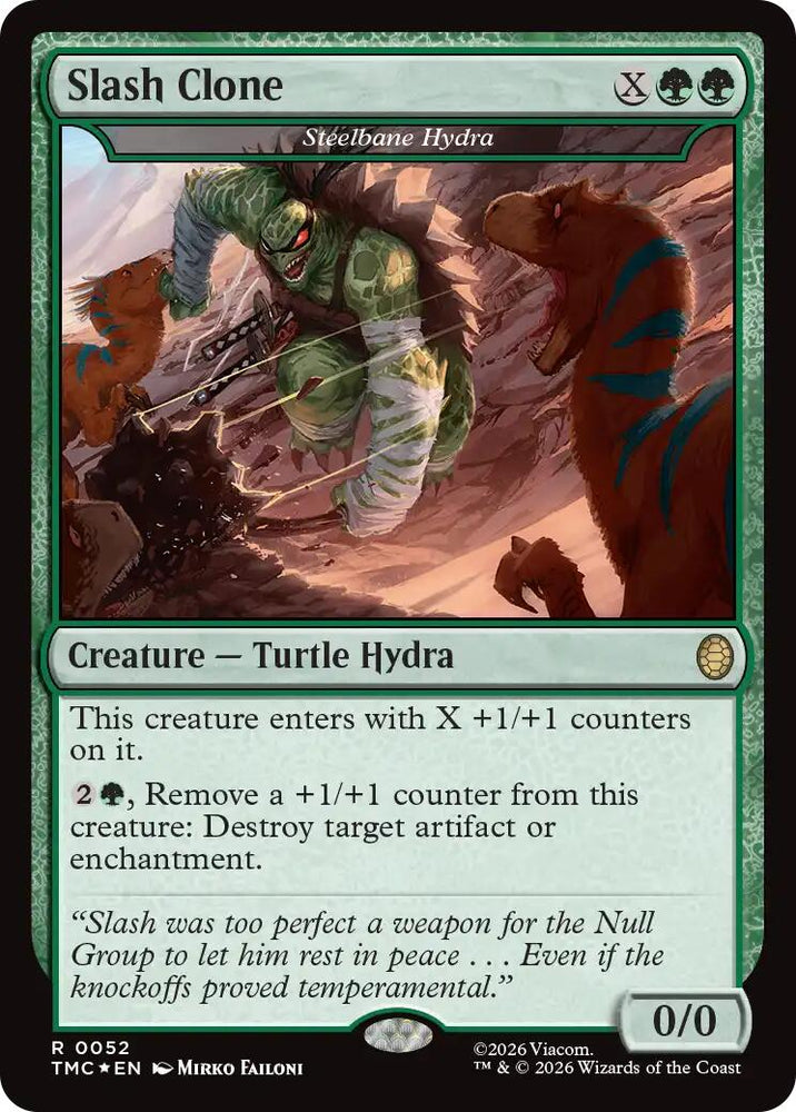 Slash Clone - Steelbane Hydra (Surge Foil) [Teenage Mutant Ninja Turtles Commander] Magic: The Gathering