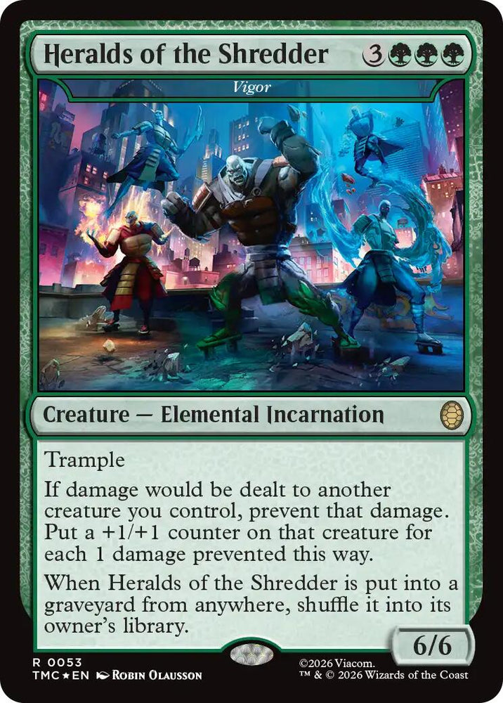 Heralds of the Shredder - Vigor (Surge Foil) [Teenage Mutant Ninja Turtles Commander] Magic: The Gathering