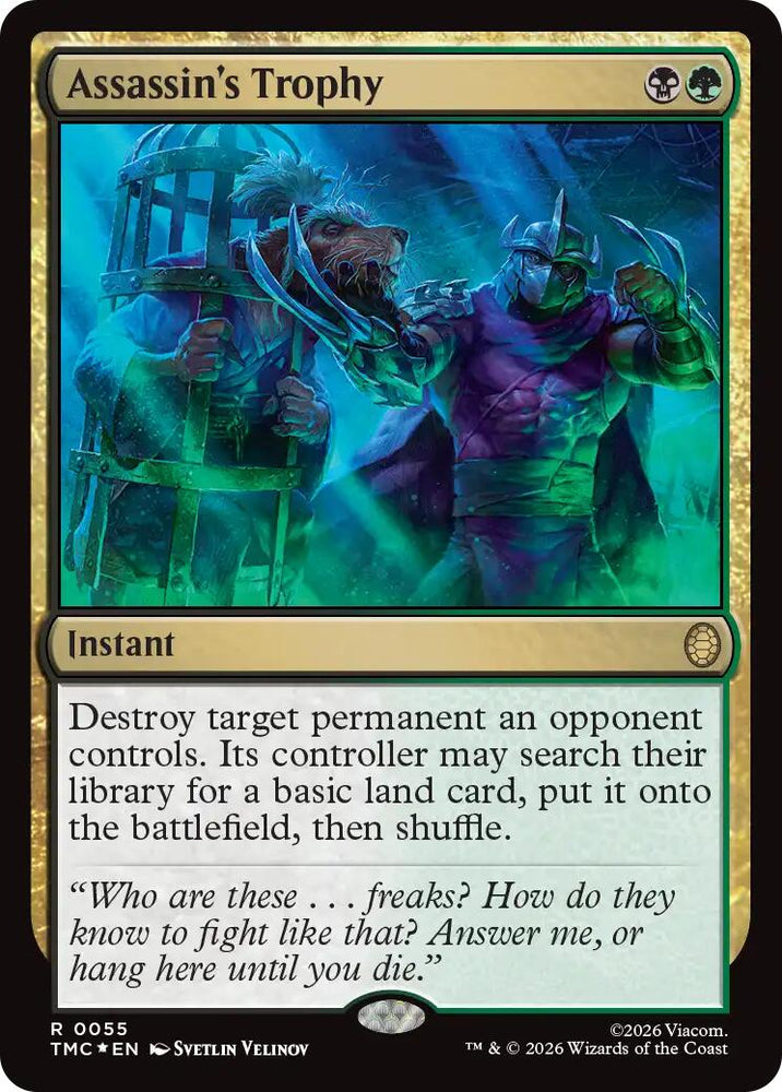 Assassin's Trophy (Surge Foil) [Teenage Mutant Ninja Turtles Commander] Magic: The Gathering