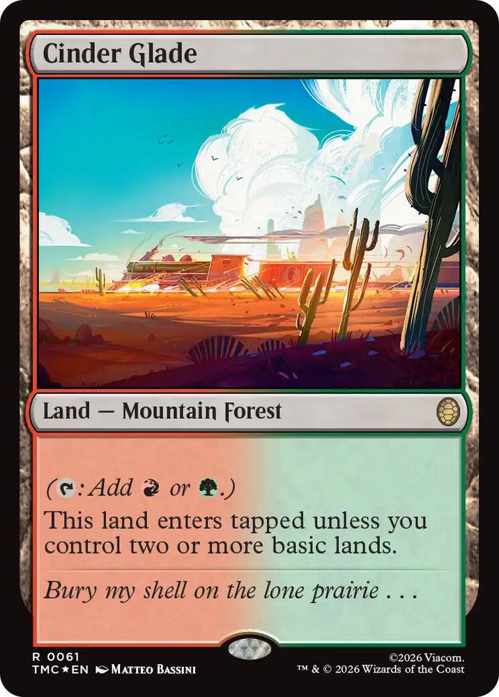 Cinder Glade (Surge Foil) [Teenage Mutant Ninja Turtles Commander] Magic: The Gathering