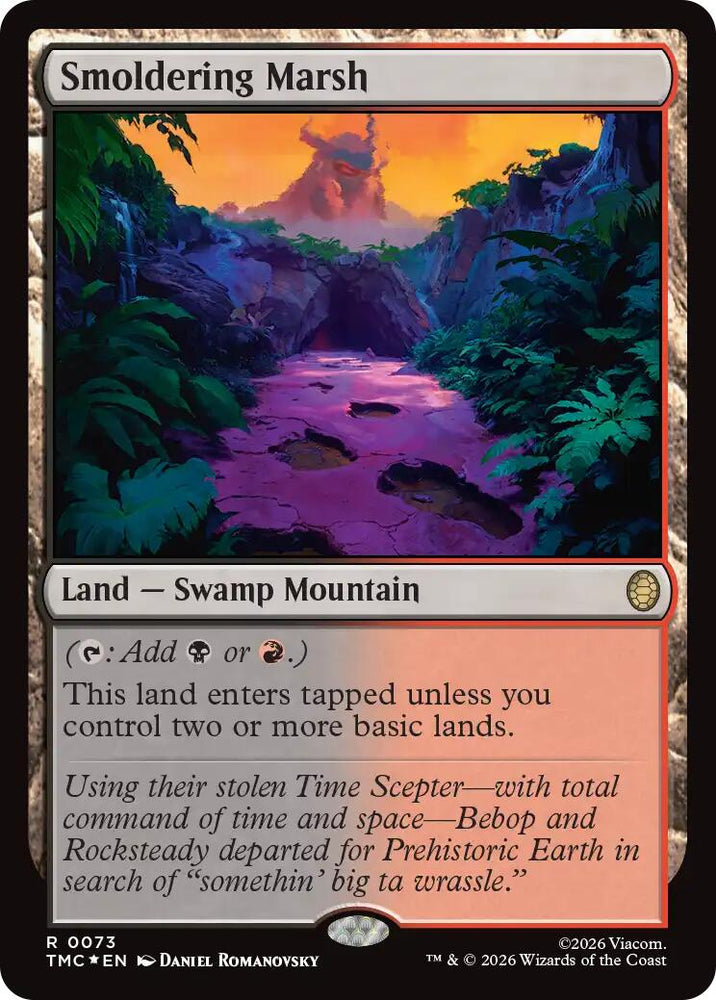 Smoldering Marsh (Surge Foil) [Teenage Mutant Ninja Turtles Commander] Magic: The Gathering