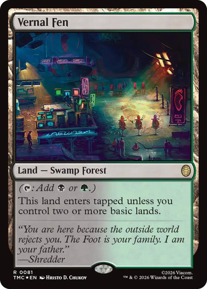 Vernal Fen (Surge Foil) [Teenage Mutant Ninja Turtles Commander] Magic: The Gathering