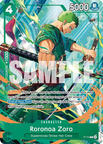 Roronoa Zoro (P-114) [One Piece Promotion Cards] Bandai