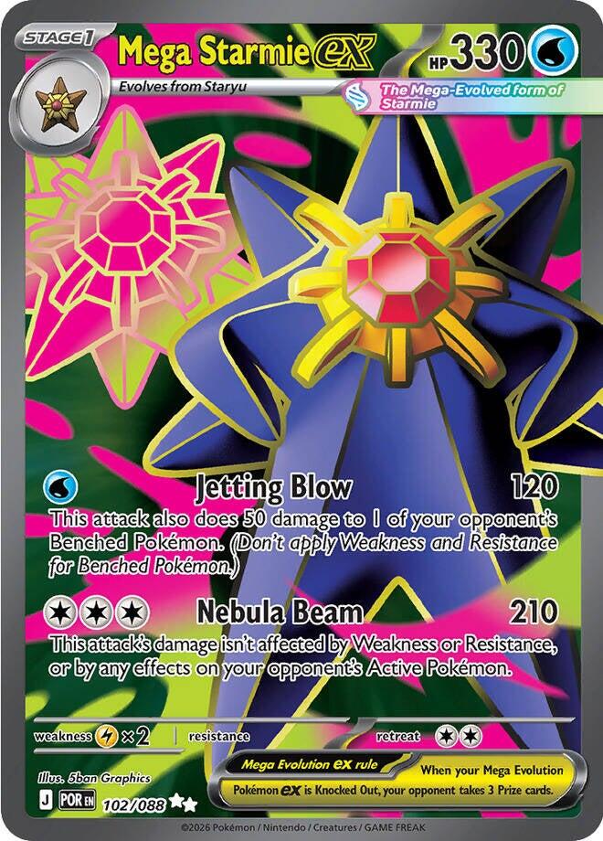 Mega Starmie ex (102/088) [Mega Evolution: Perfect Order] Pokémon