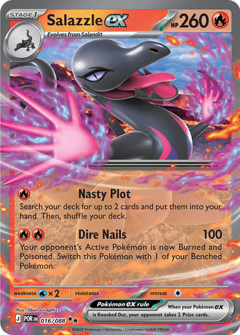 Salazzle ex (016/088) [Mega Evolution: Perfect Order] Pokémon