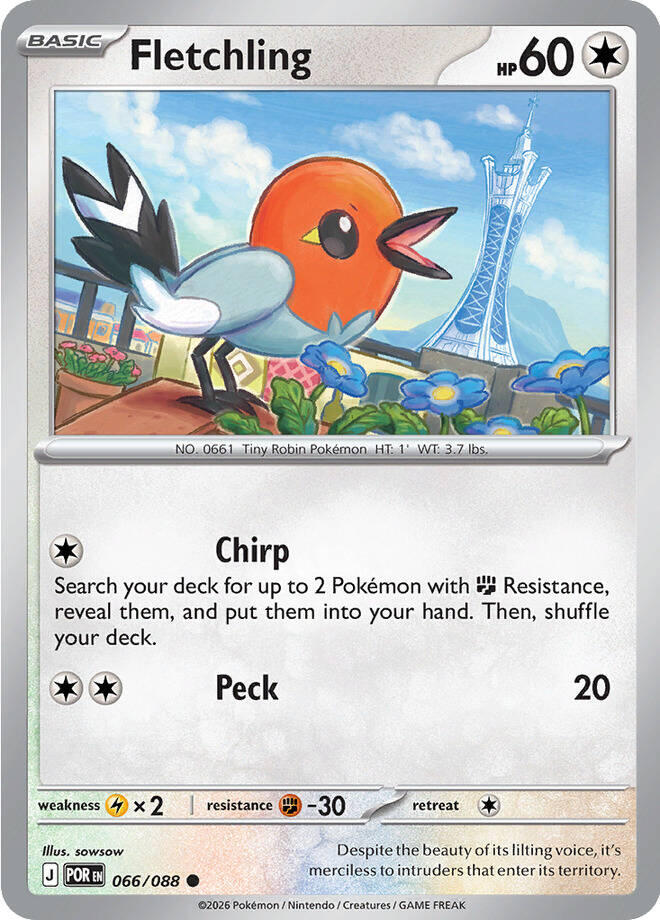 Fletchling (066/088) [Mega Evolution: Perfect Order] Pokémon