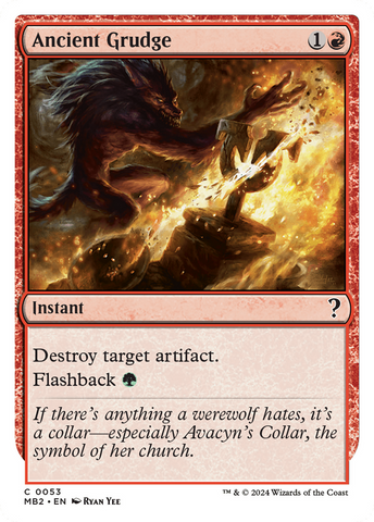 Ancient Grudge (White Border) [Mystery Booster 2] Magic: The Gathering